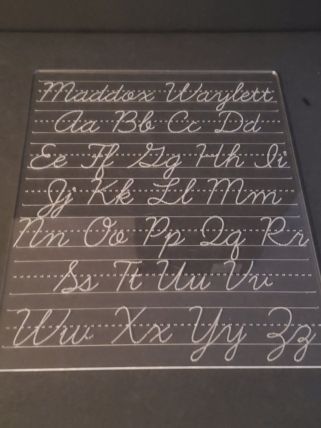 Dry Erase CURSIVE Practice Board Etsy