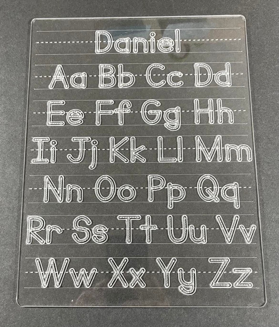 Dry Erase Alphabet Tracing Board Etsy