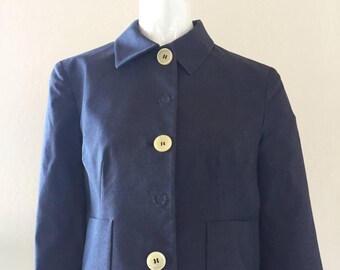 Cotton Blend Blue Cropped Jacket (Ittierre by Dolce & Gabbana)