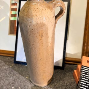 German antique salt-glazed stoneware pottery jug