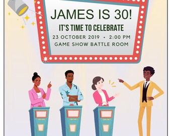 Game Show *Digital Invite* Customized