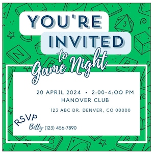 Game Night *DIGITAL INVITE*