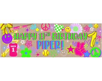 Custom Softball Birthday Banner *DIGITAL DOWNLOAD*