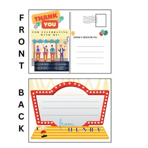 Personalisierte Game Show Danke Postkarten *DIGITAL DOWNLOAD*