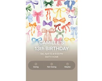 Bow Apple/Evite/Paperless Post Invite Background Pack *DIGITAL DOWNLOAD*