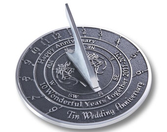 3dRose cp/_154442/_1 10th Wedding Tin Bits Photo Celebrating 10 Years Together Tenth Anniversaries Ten Porcelain Plate 8-Inch