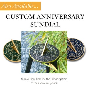 40th Ruby Wedding Anniversary Sundial Gift. Great Gift For Him, Her, Husband, Wife Or Couples To Celebrate A Ruby Anniversary image 8