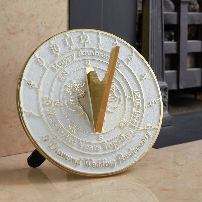 60th Wedding Anniversary Gifts Unique 60th Wedding Anniversary Sundial Gift For Couples