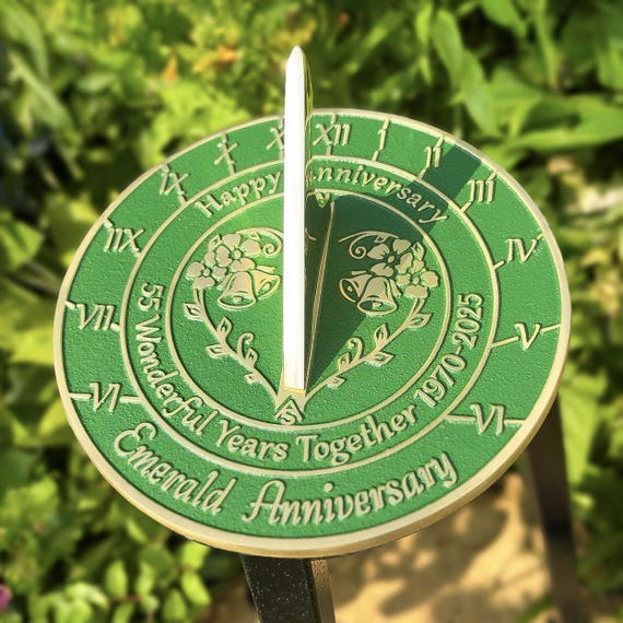 Indian Nautical Instruments Anniversary Sundial Clock Gift For Him Or Her - Unique Gift Ideas For Husband Or Wife, Men Wedding Anniversary 50th 40th 25th 20th Year Celebratio