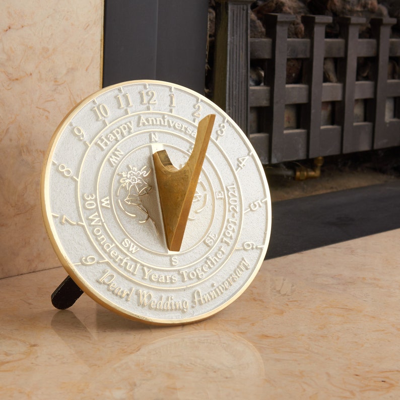 Unique 30th Wedding Anniversary Sundial Gift For Him Or Etsy