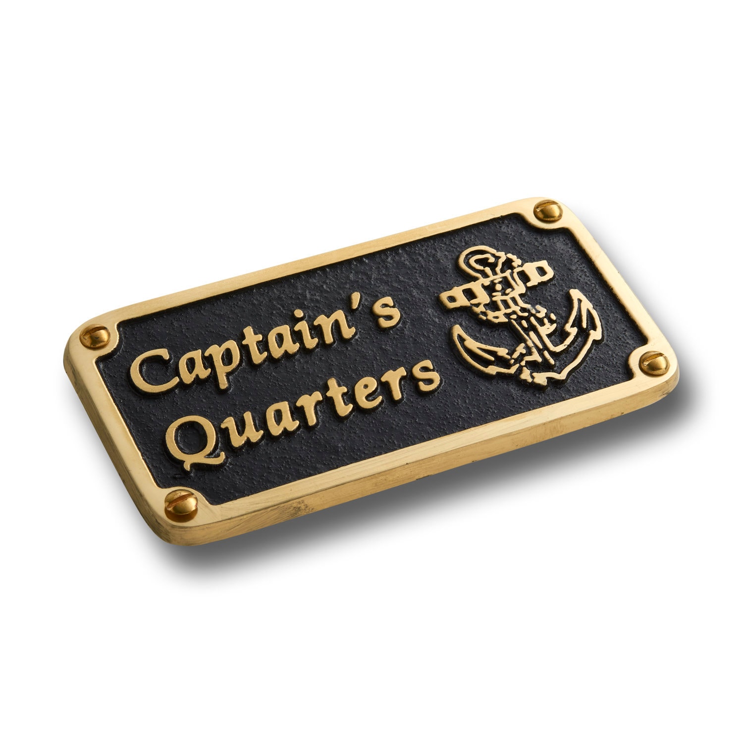 Brass "CAPTAIN" Plaque or Sign,Nautical Collectible Home Decorative Plaque Gift 
