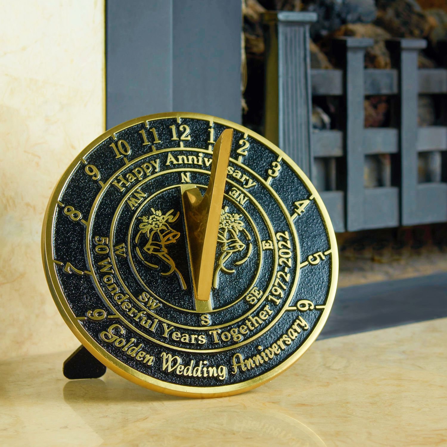 Cadeau Unique de Cadran Solaire Pour Le 50E Anniversaire Mariage Les Couples, Amis, Parents ou Grand