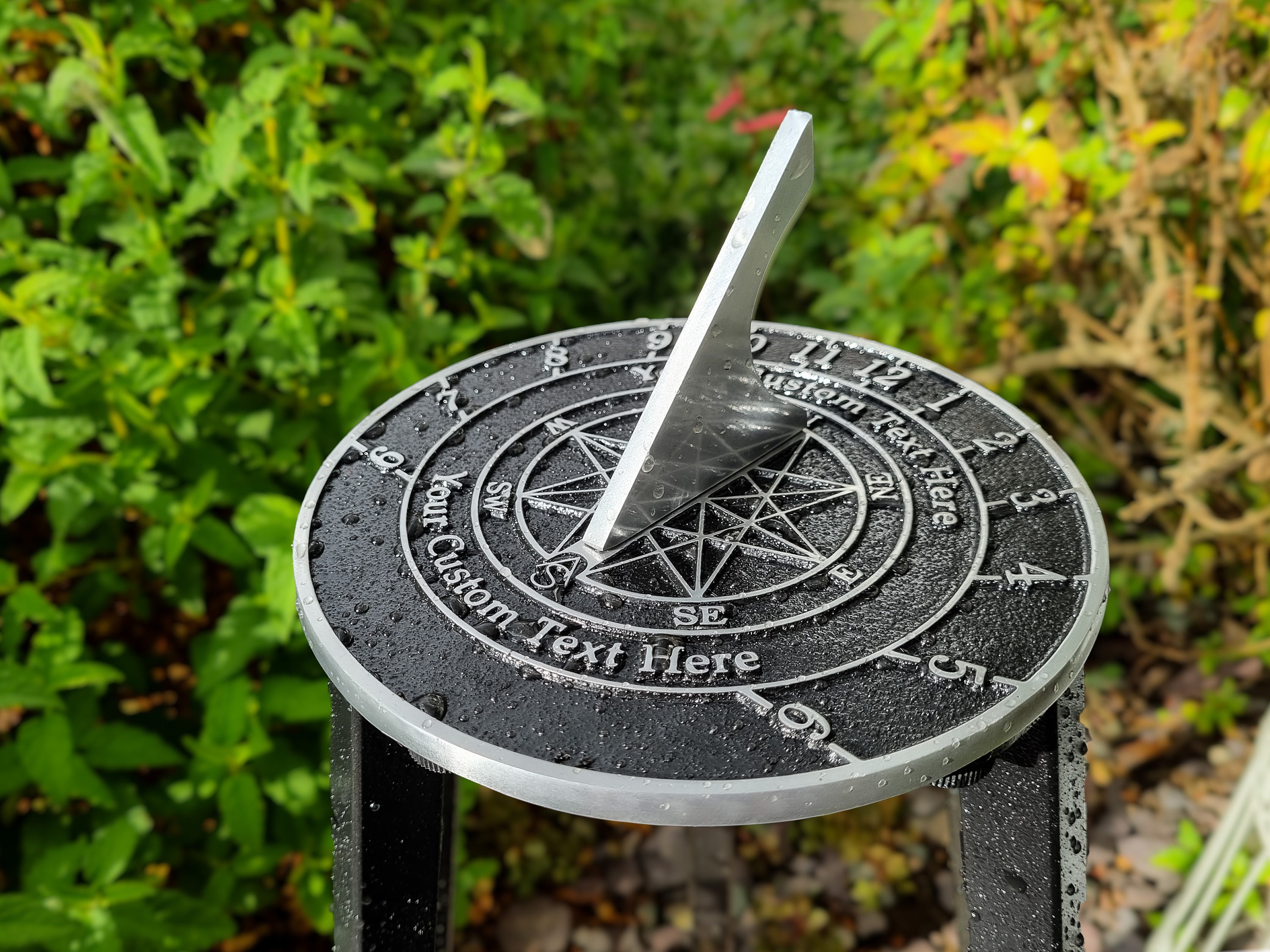 Solid English cast brass sundial with your message cast into it. A perfect personal gift to tell someone you love just how special they are.