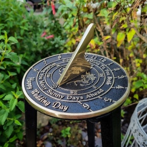 Looking For The Best Unique Wedding Gift Idea For A Special Couple? This Sunny Days Sundial Is A Great Present For That Special Couple!