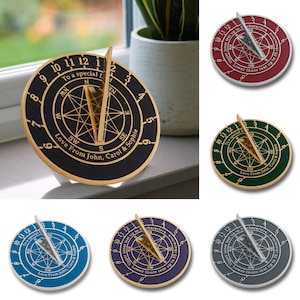 Solid English cast brass sundial with your message cast into it. A perfect personal gift to tell someone you love just how special they are. image 7