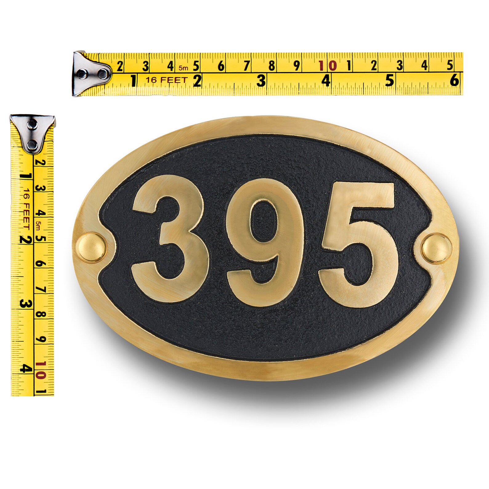 Personalized Brass House Number Plaque/ Oval House Address Etsy