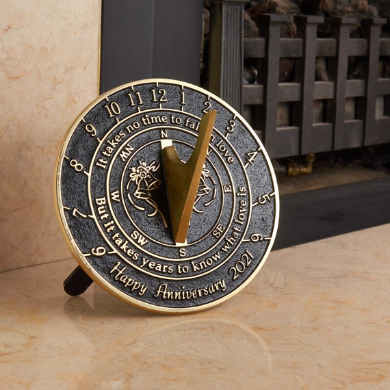 Unique Wedding Anniversary Sundial Gift For Couples Great Etsy Unique Wedding Anniversary Sundial Gift For Couples Great Etsy