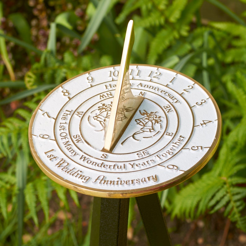Unique 1st Wedding Anniversary Sundial Gift For Him Or Etsy