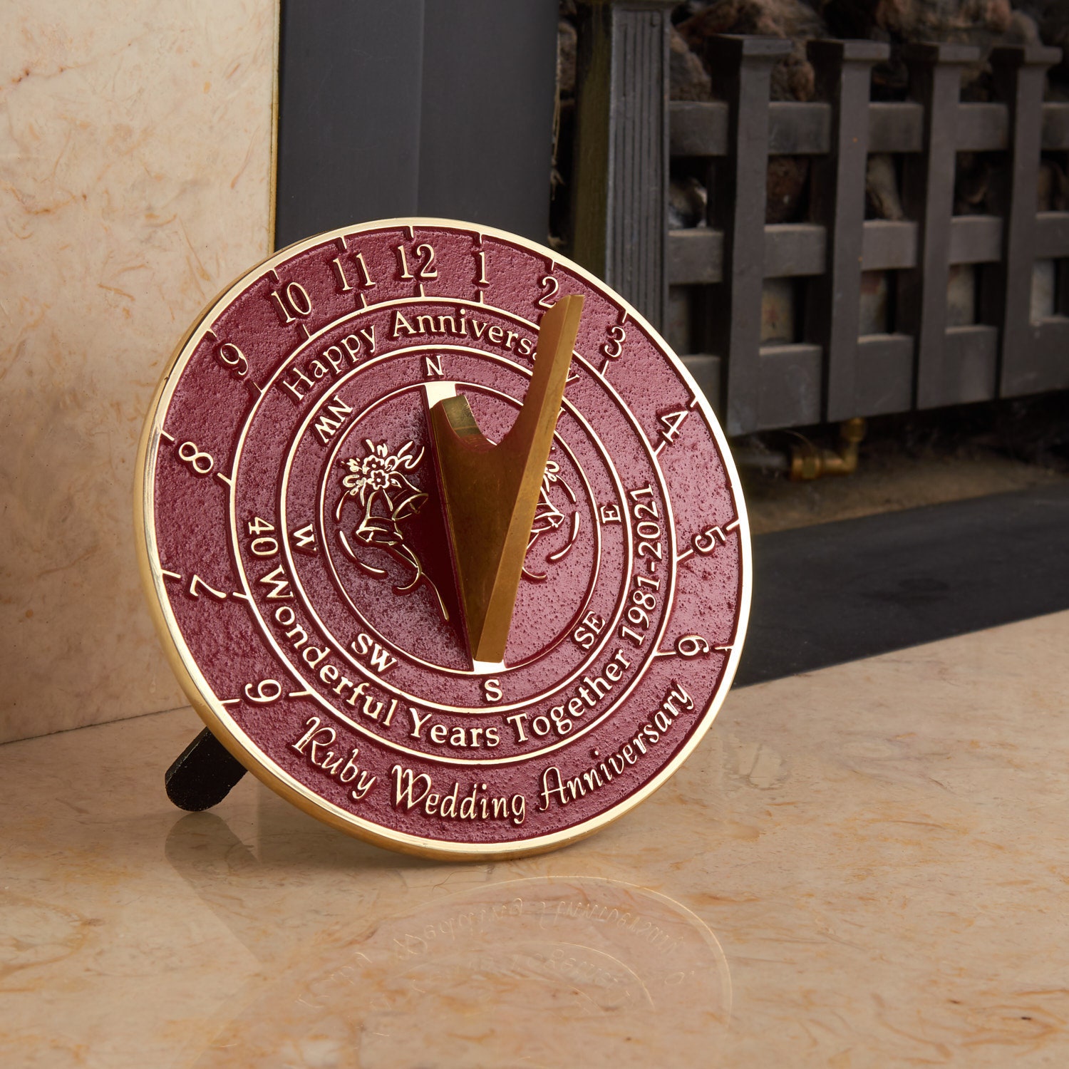 Unique 40th Wedding Anniversary Sundial Gift For Any Couple / Suitabl…