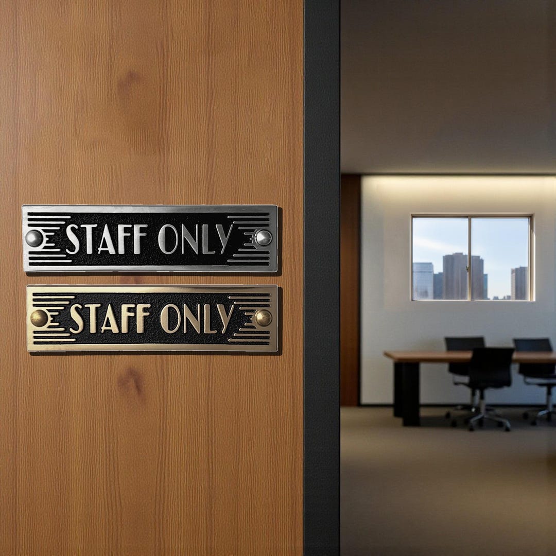 staff-only-door-sign-by-themetalfoundry-brass-or-aluminium-house-art
