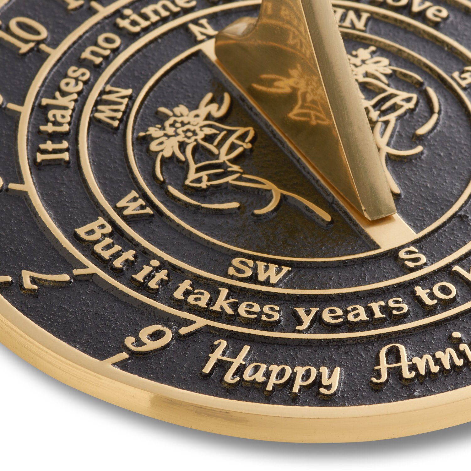 Anniversary Sundial Personalised With Your Message Solid Etsy UK