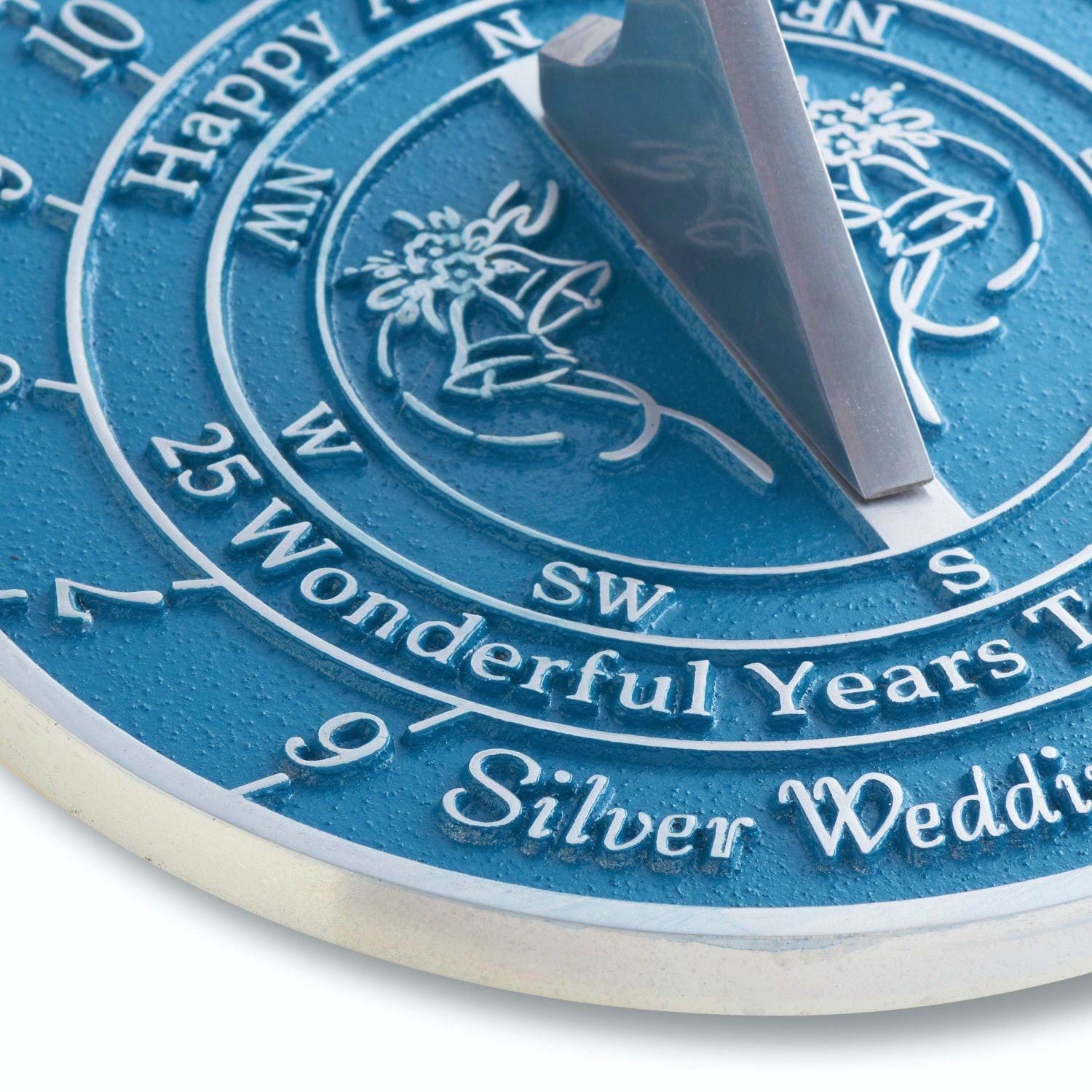 25th Silver 2021 Wedding Anniversary Sundial Gift By The Metal Foundry 