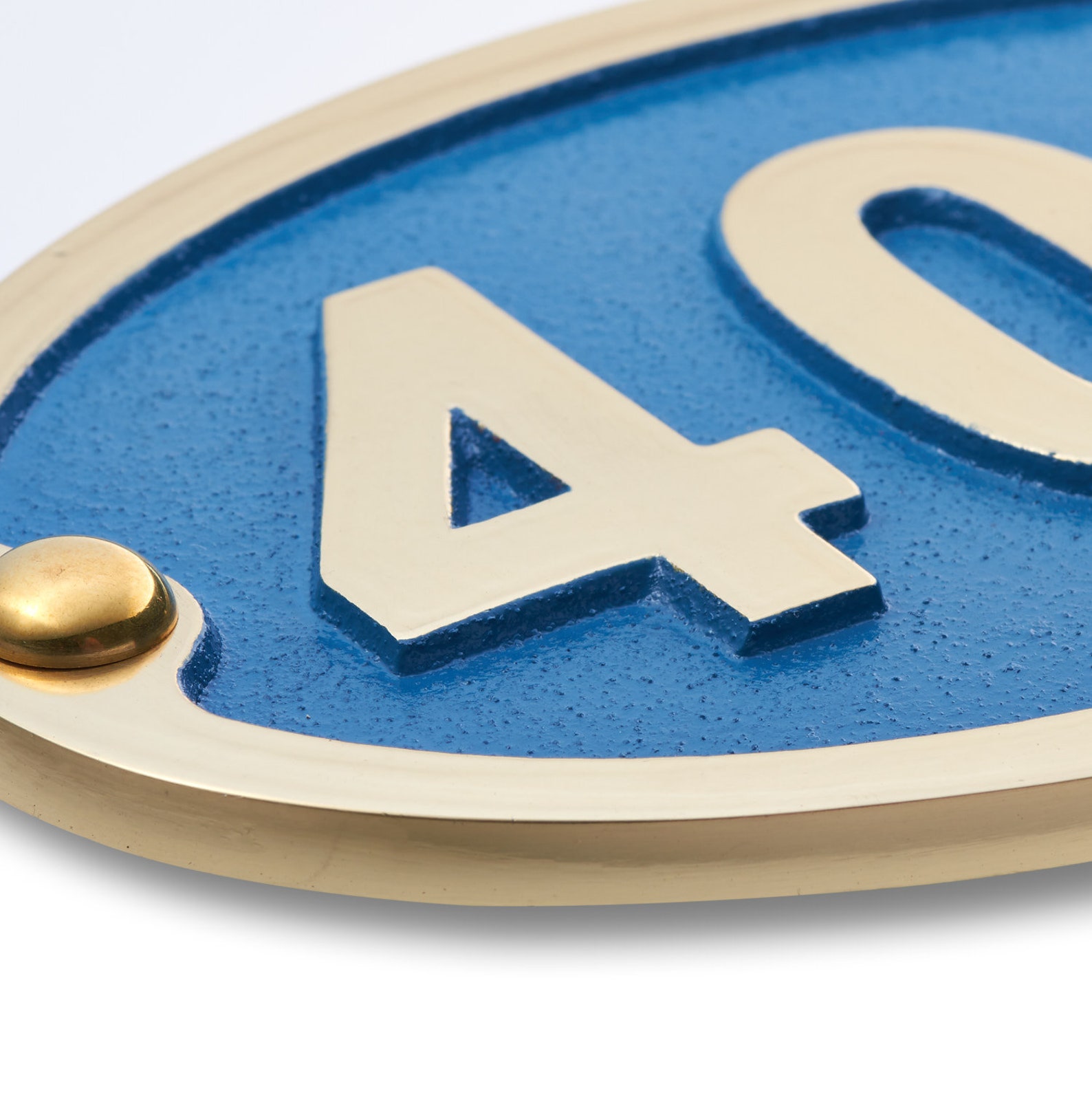 Personalized Brass House Number Plaque/ Oval House Address Etsy