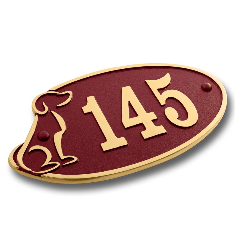 Personalized Dog Metal House Number Plaque/ House Address Etsy