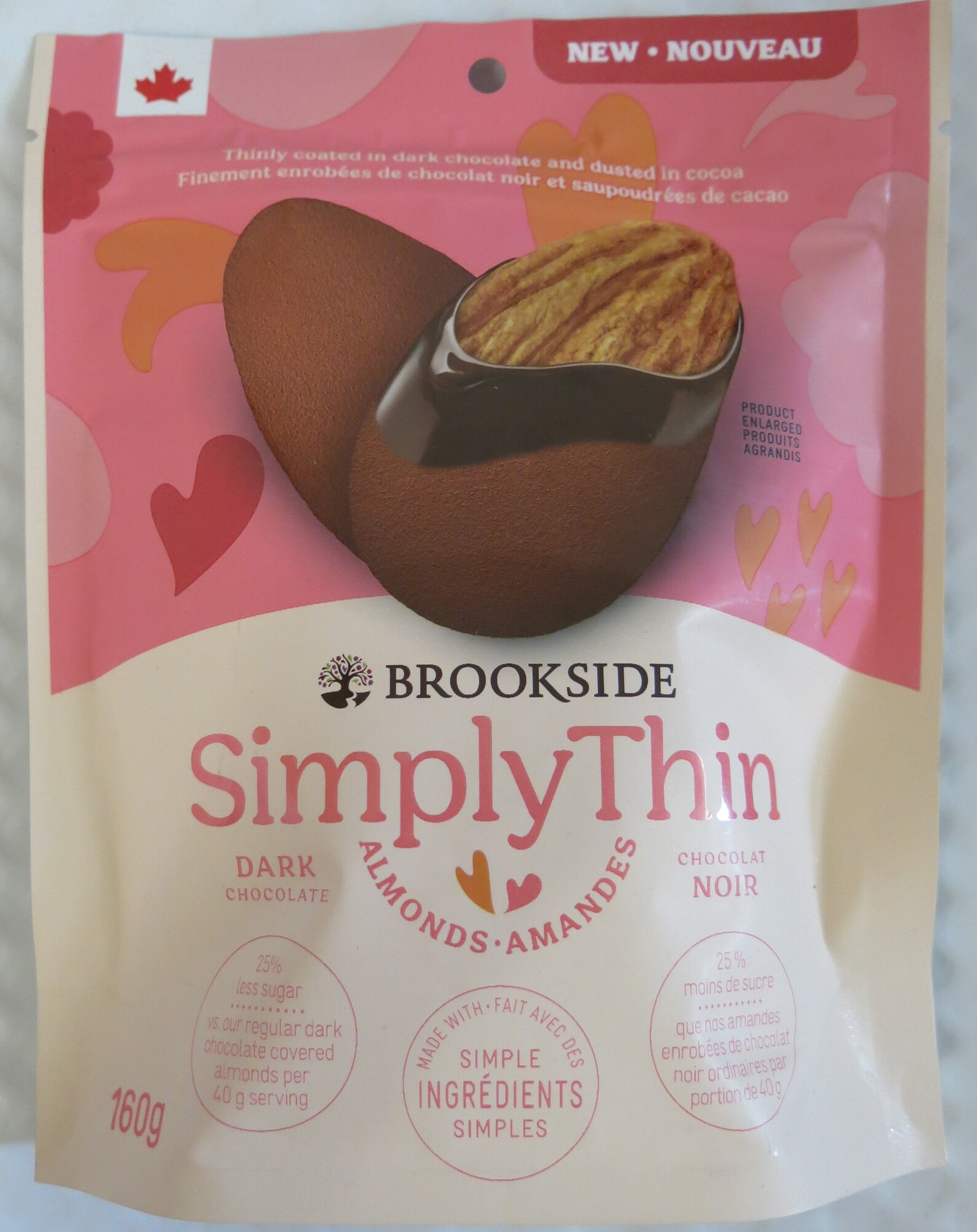 Brookside Simply Thin Dark Chocolate Almonds 160 gram Pack Etsy