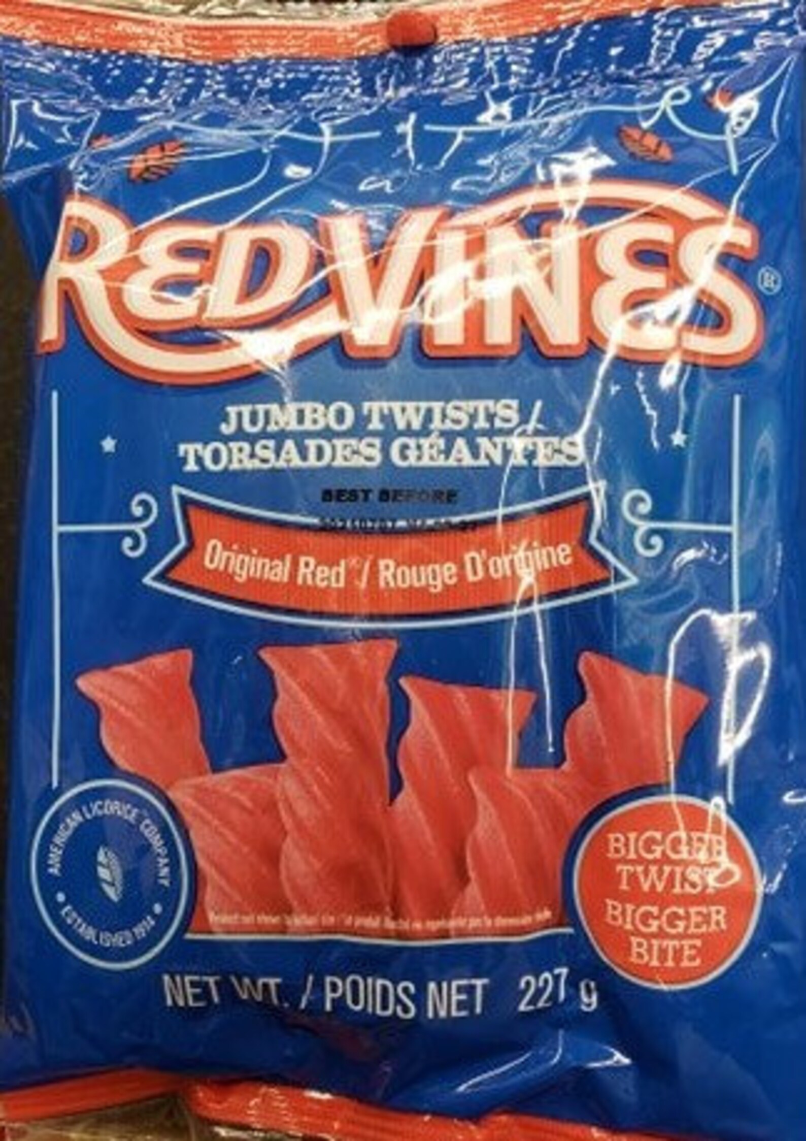 Red Vines Jumbo Twists Original Red Licorice Candy 227 gram Etsy