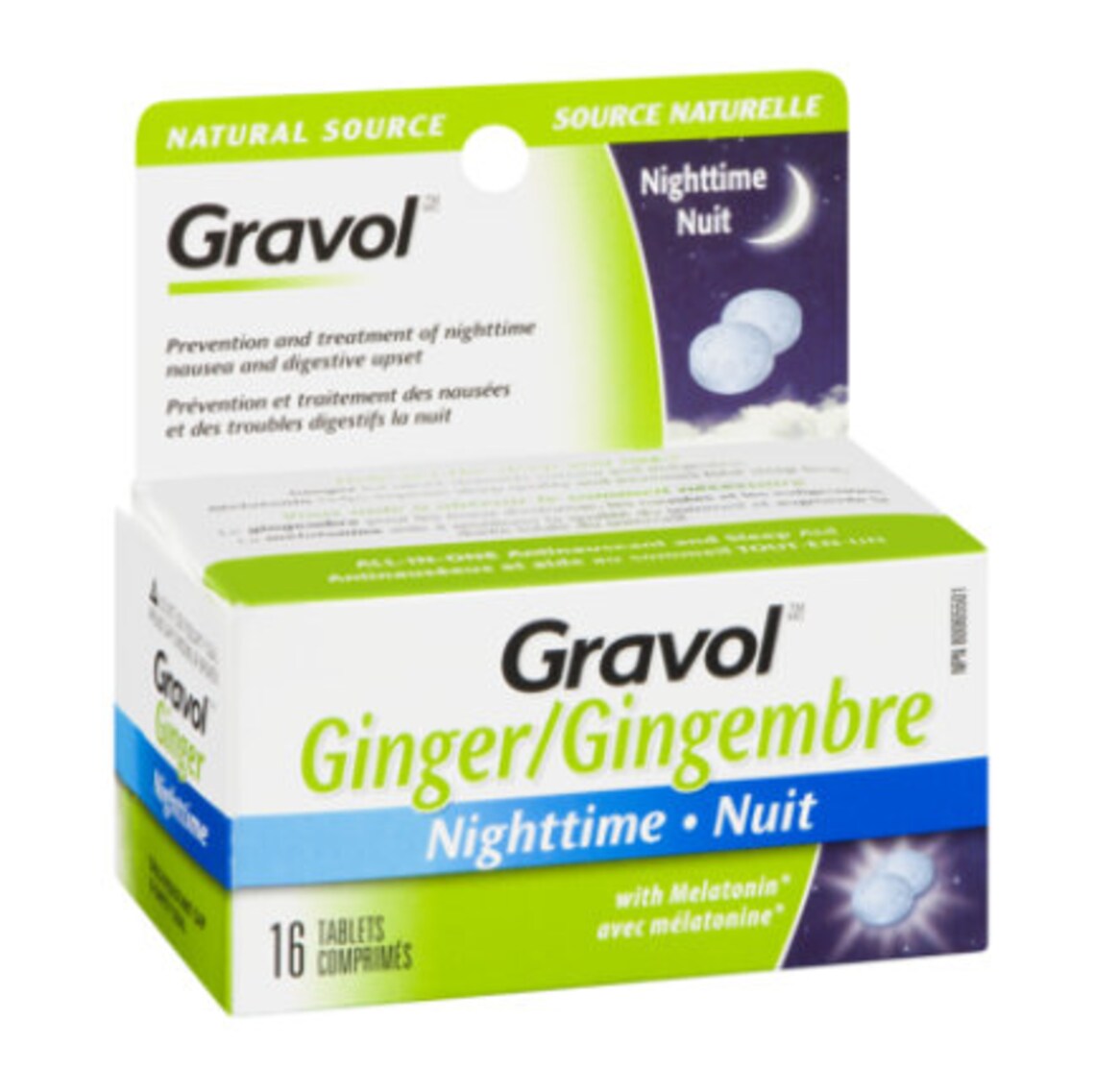 Gravol Ginger Nighttime Tablets with Melatonin For Upset Etsy