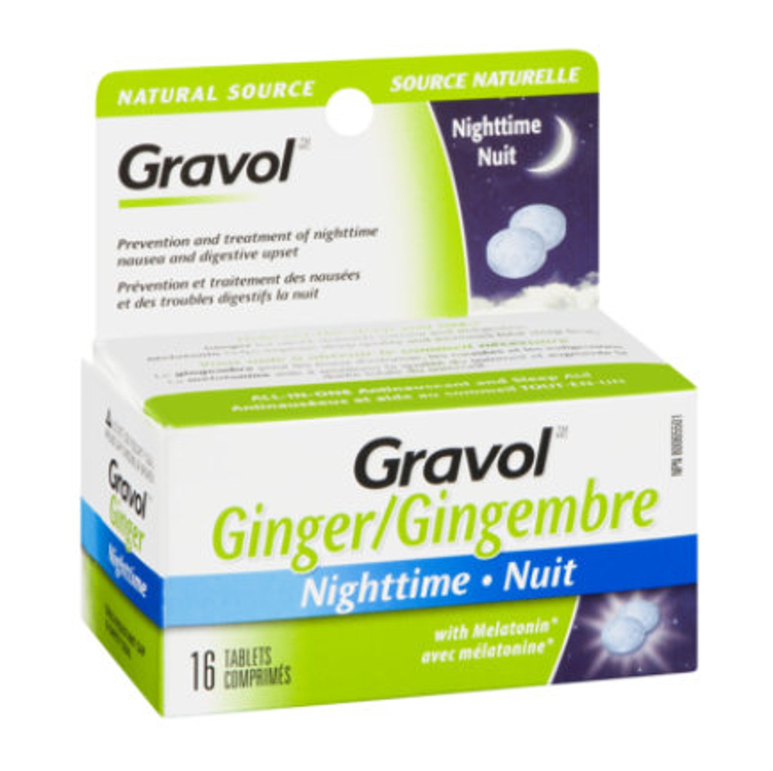 Gravol Ginger Nighttime Tablets with Melatonin For Upset Etsy