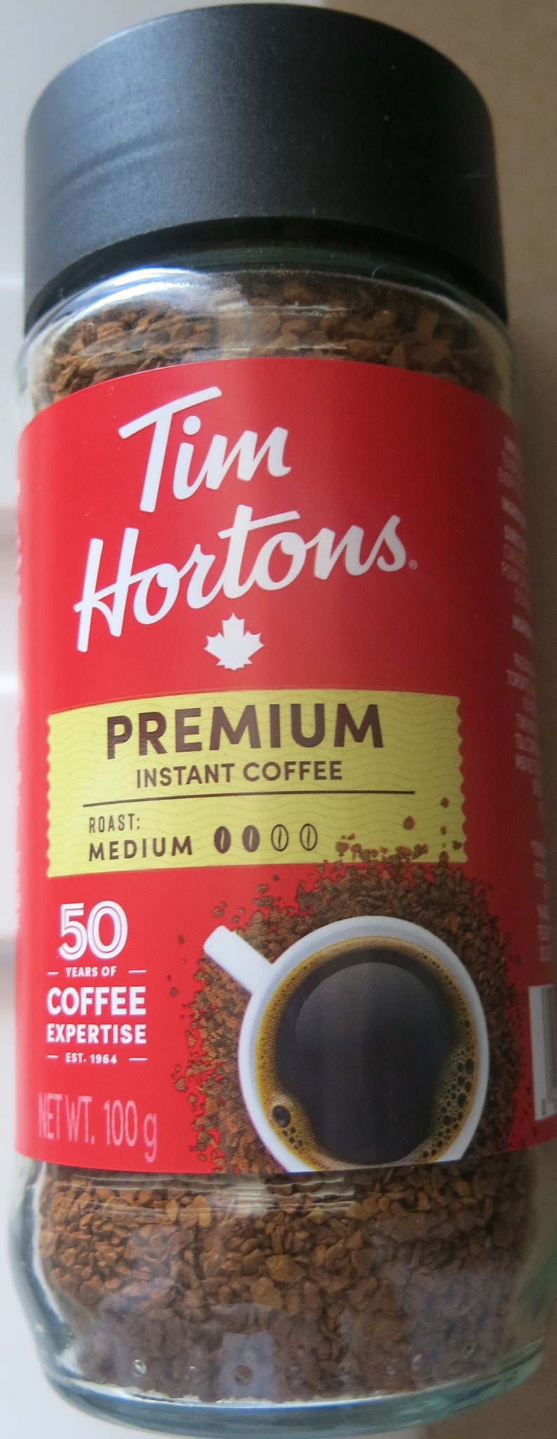 Tim Hortons Premium Instant Coffee Medium 100 gram Etsy