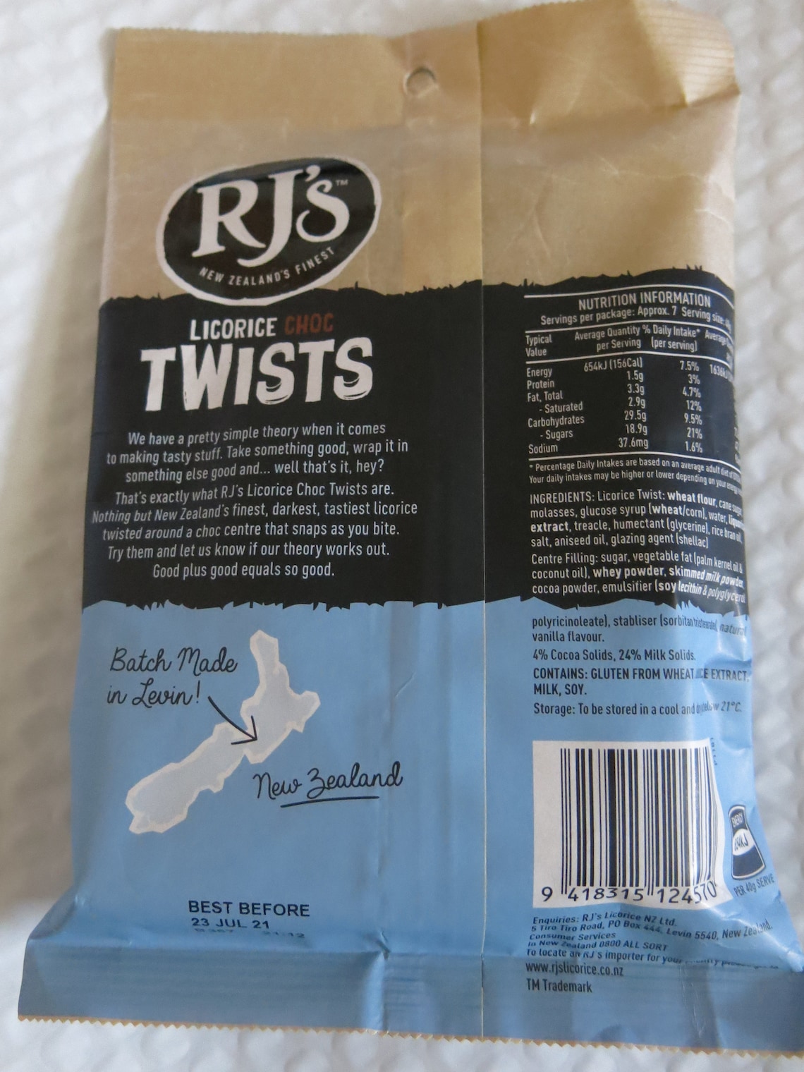 RJ's Licorice Chocolate Twists Nut Free 280 gram Pack Etsy