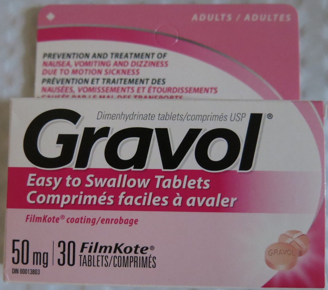Gravol Adults Easy To Swallow Tablets Prevention and Treatment Etsy