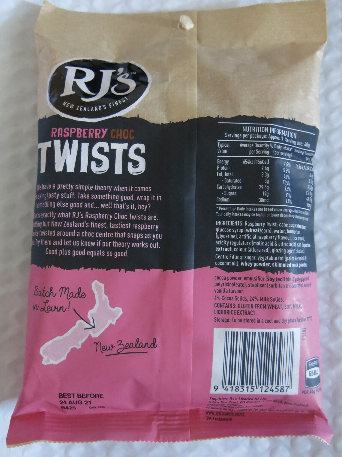 RJ's Licorice Raspberry Chocolate Twists 280 gram Pack Etsy