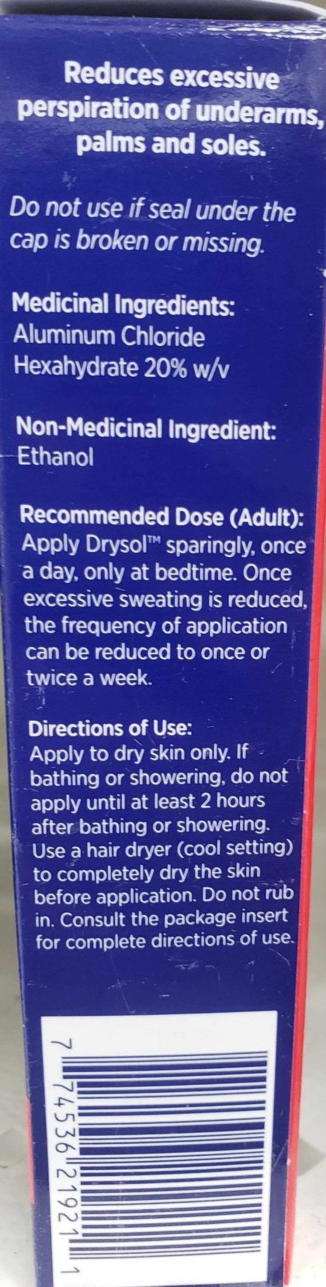 Drysol 20 Extra Strength Solution Dab On Antiperspirant