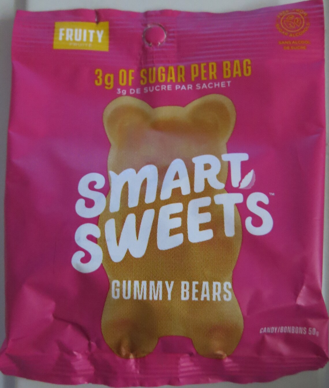 SmartSweets Fruity Gummy Bears 50 gram Pack Pack of 3 Etsy