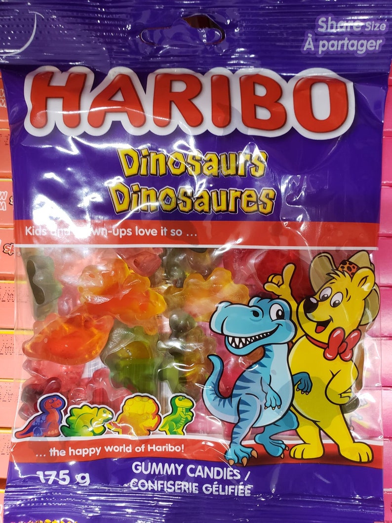 Haribo Dinosaurs Gummy Candies 175 gram Pack Pack of 3 Etsy