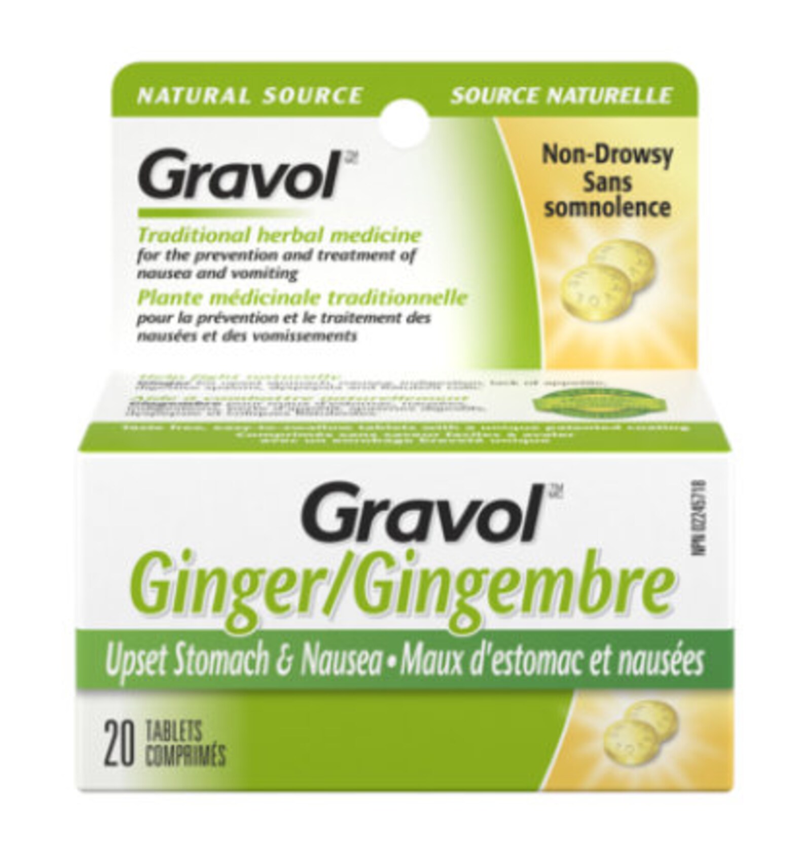 Gravol Natural Source Ginger Tablet for Upset Stomach and Etsy