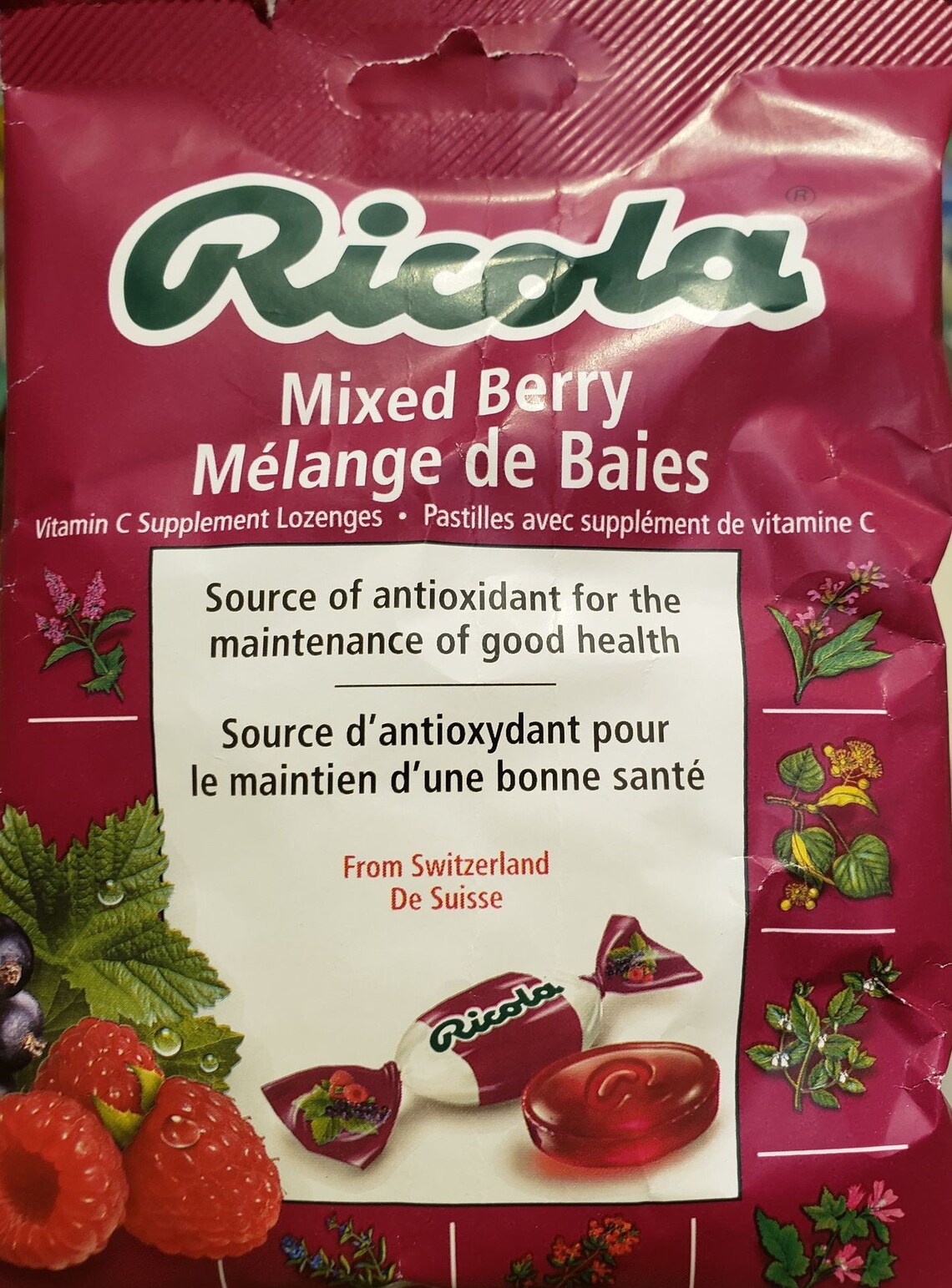 Ricola Mixed Berry Vitamin C Supplement Throat Lozenges 19 Etsy