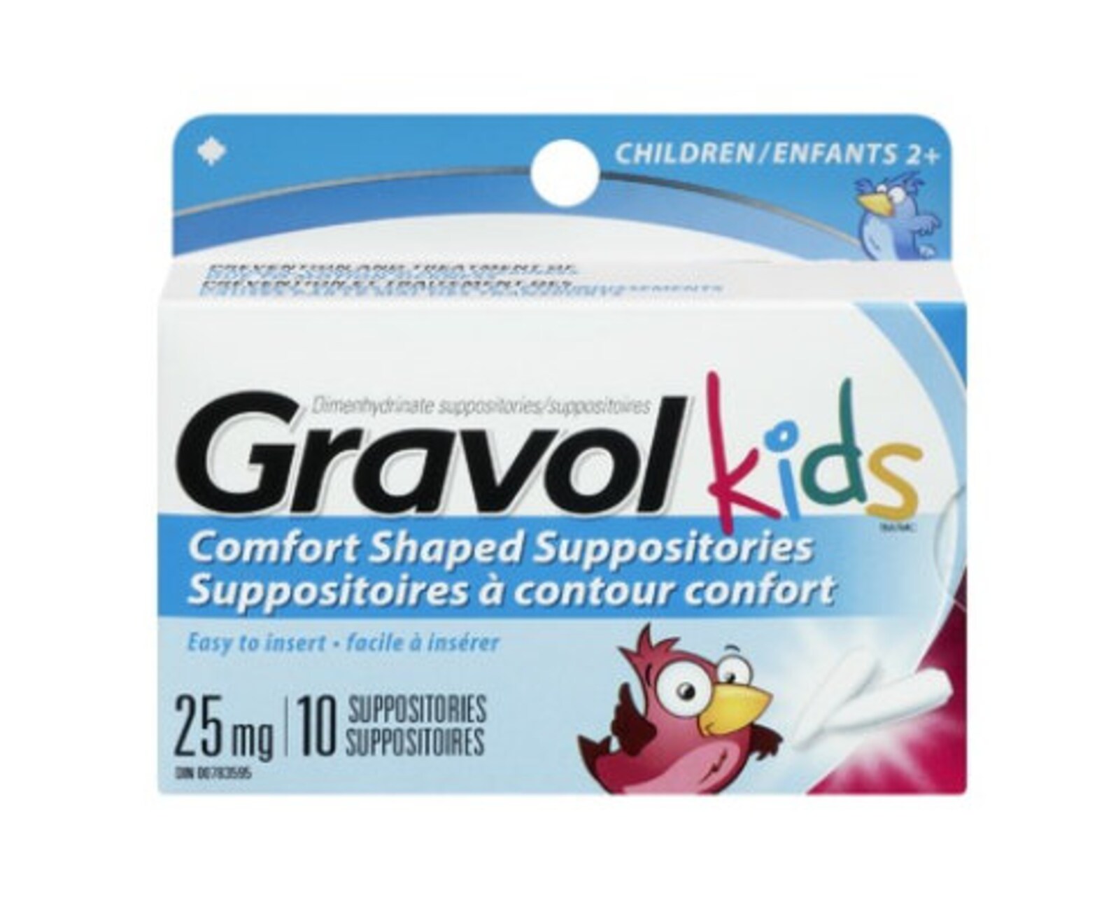 Gravol Kids Comfort Shaped Suppositories 25 mg 10 Etsy