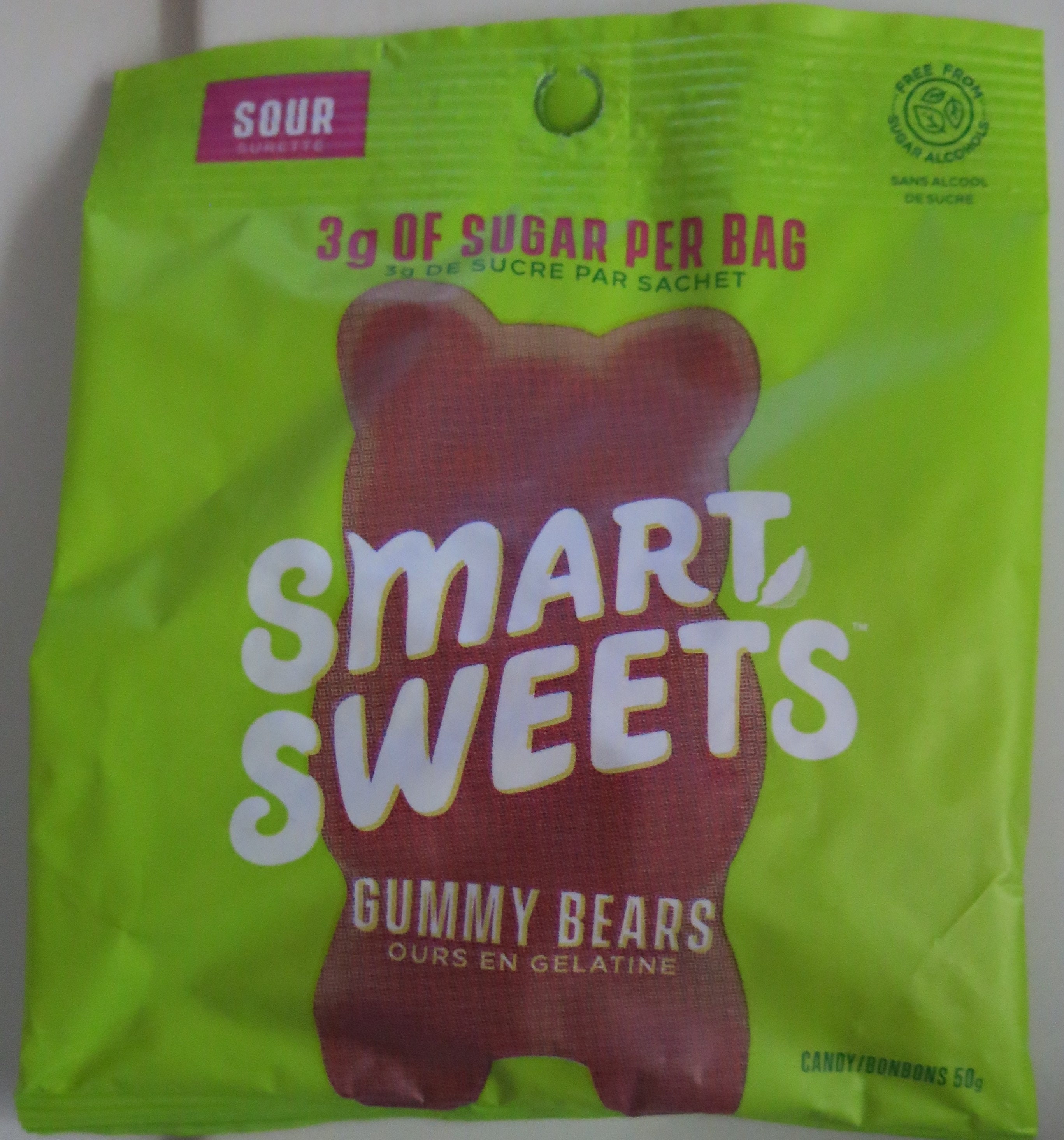 SmartSweets Sour Gummy Bears 50 gram Pack Pack of 3 Etsy