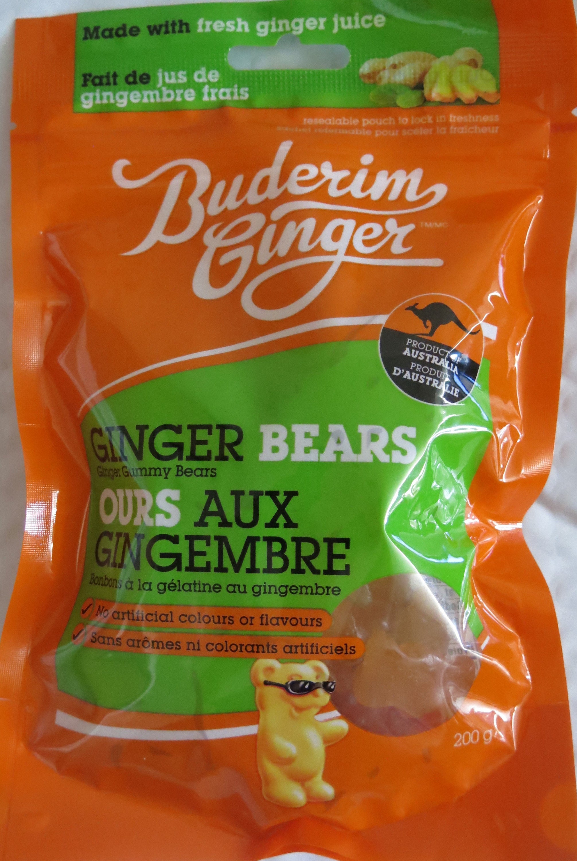 Buderim Ginger Bears Ginger Gummy Bears Gluten Free Snack Etsy