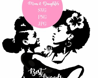 Download Mom and daughter svg | Etsy