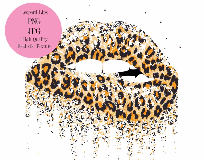 Download Dripping Lips Leopard Lips Leopard Lips Sublimation ...