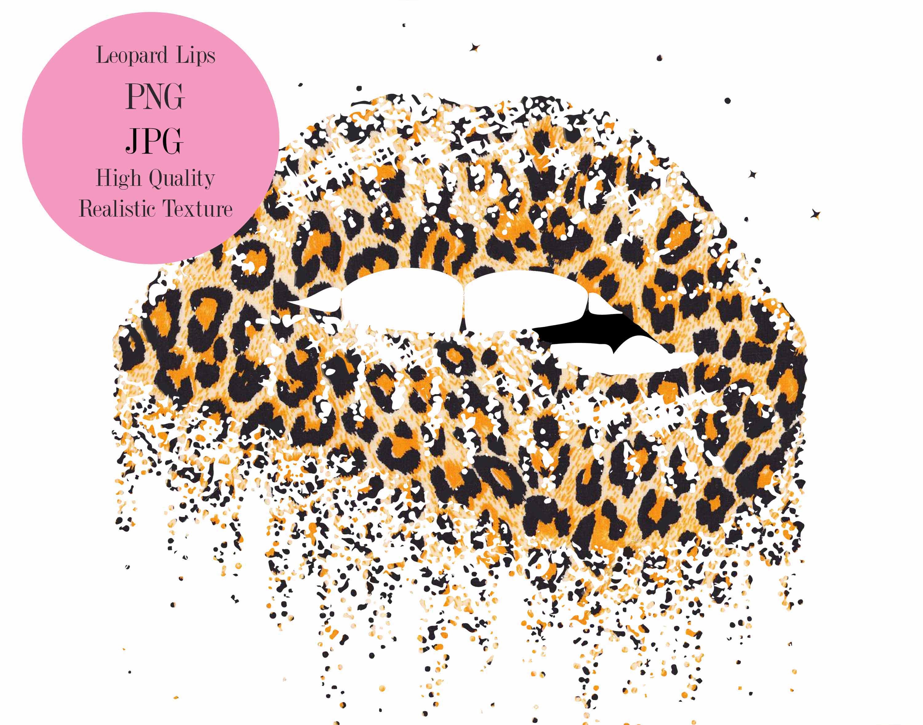 Download Dripping Lips Leopard Lips Leopard Lips Sublimation Leopard Etsy
