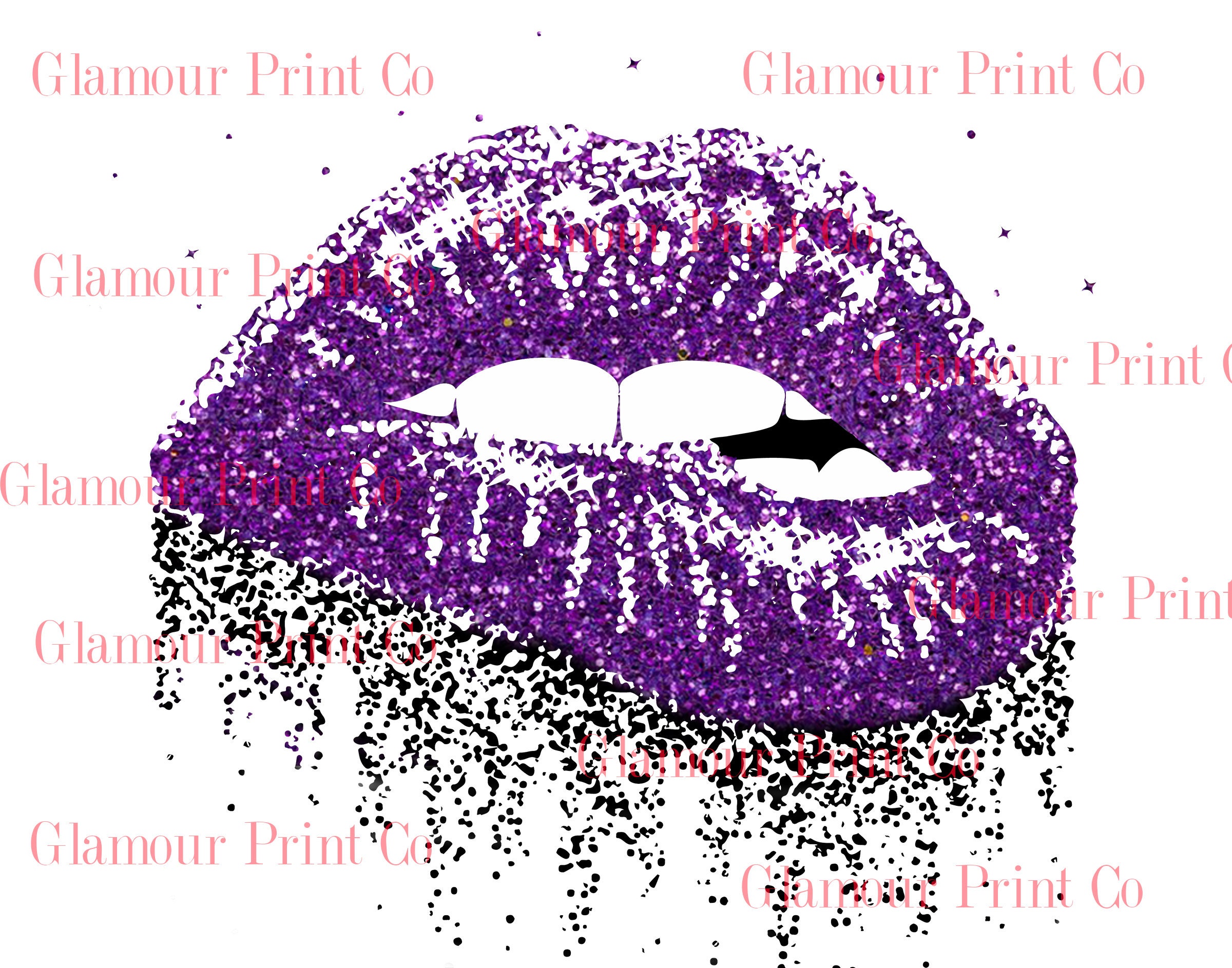 Dripping Lips Lips Biting Lips Wall Art Glitter Lips Lips Etsy
