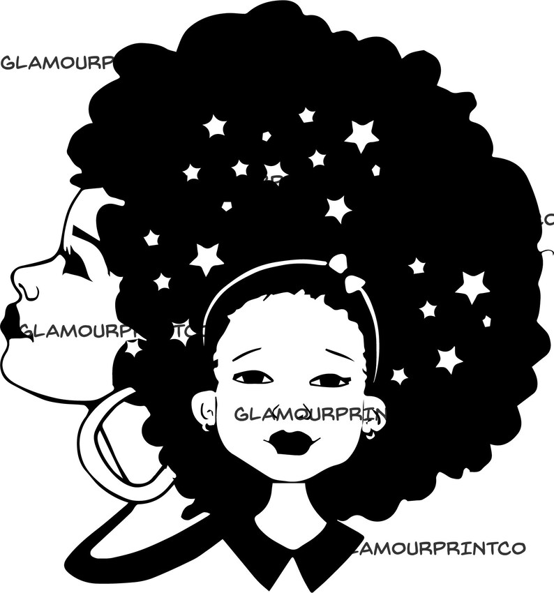 Download Free Mom And Daughter Svg Mothers Day Svg Afro Girl Svg Afro Etsy SVG Cut Files