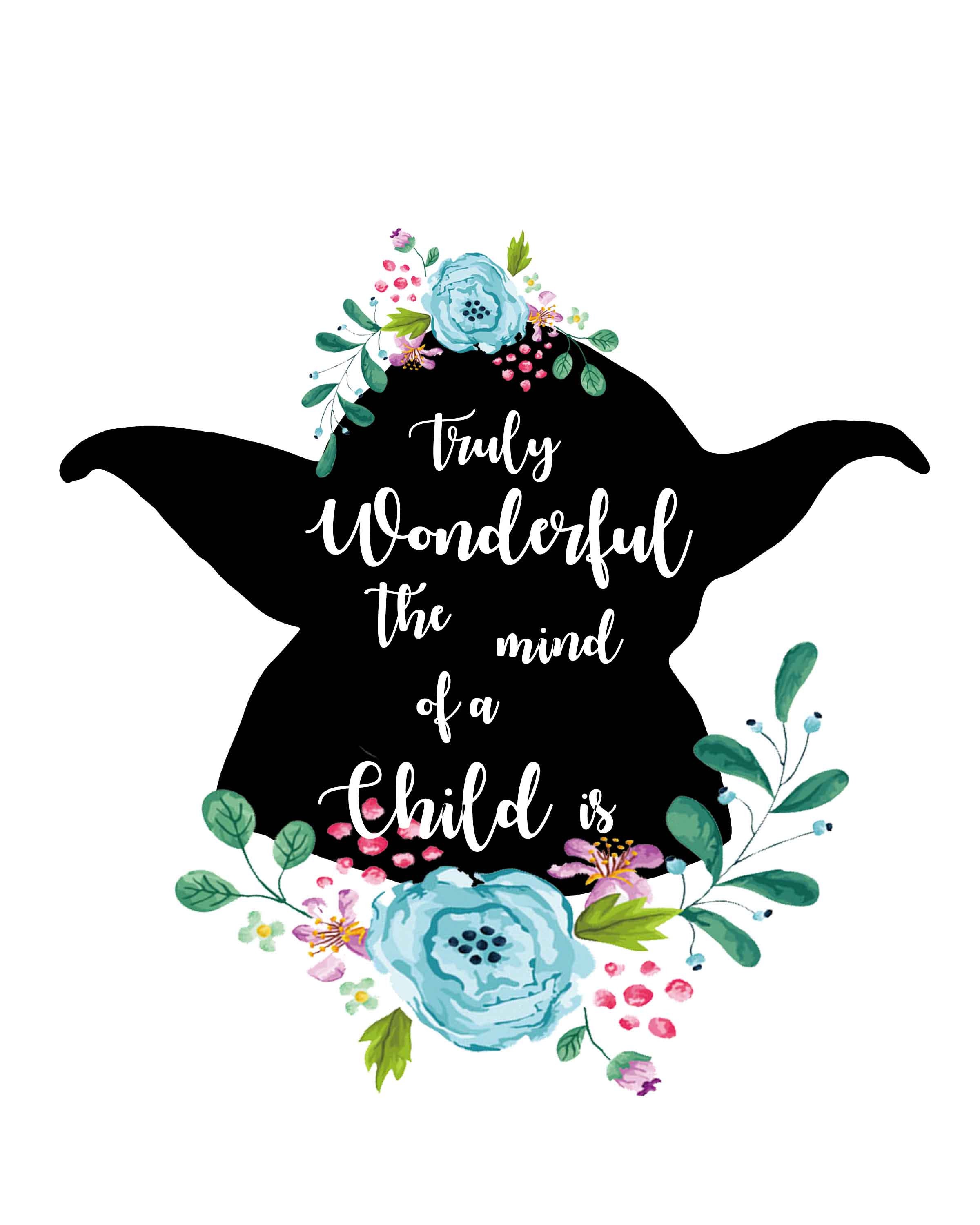 Download Yoda Wall Art Yoda Nursery Star Wars Nursery Quote Wall | Etsy